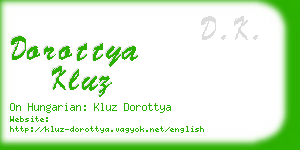 dorottya kluz business card